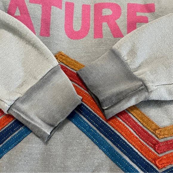 Vintage & Rare Spirtual Gangster “High on Nature” grey & rainbow Hoodie - sz M - Picture 7 of 14